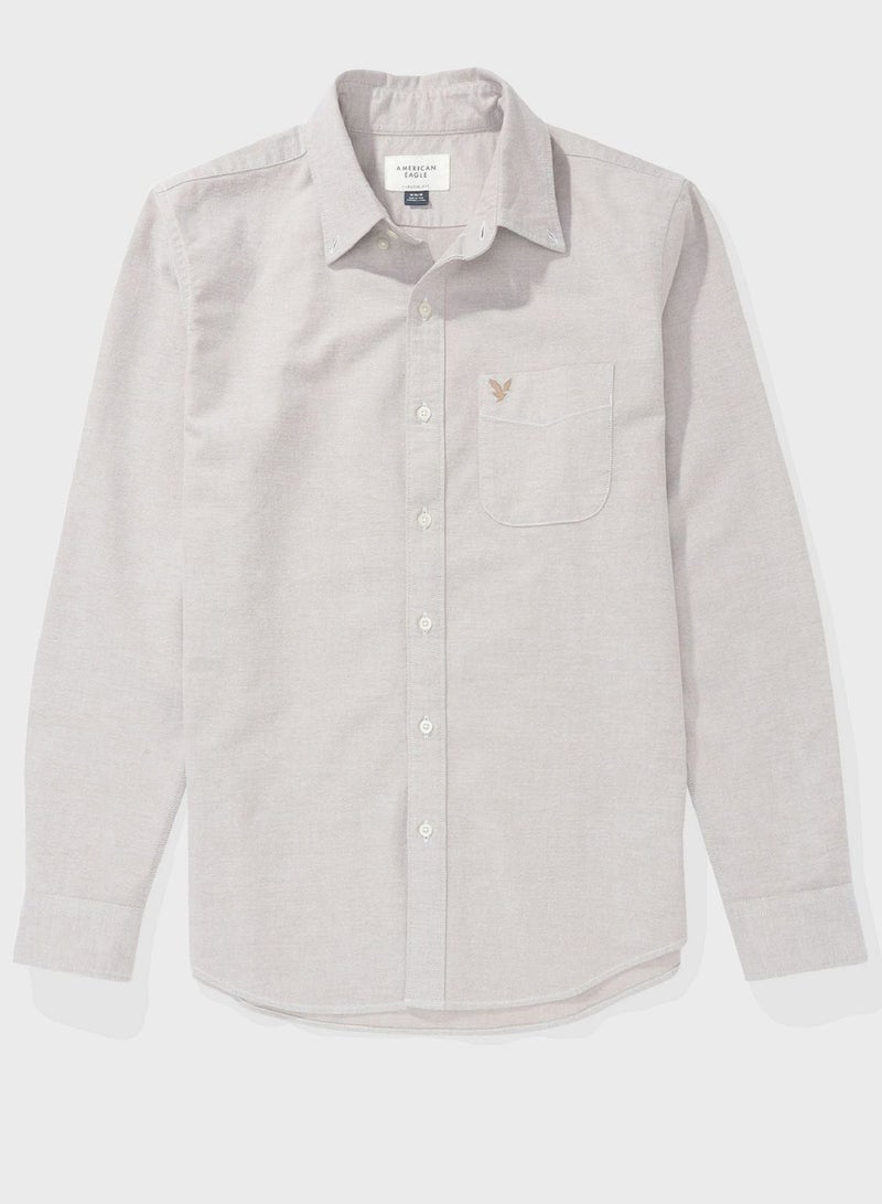 Pocket Detail Classic Fit Shirt