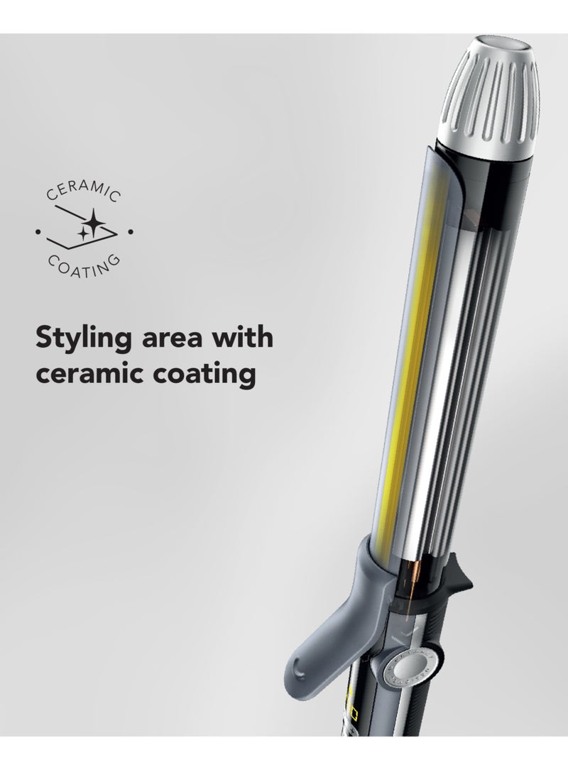 Carrera CRR537 Professional Hair Curling Machine 26mm, Wide Reach Curling Tong for Women, Ceramic-Coated Flexi Rod, LED Temperature Control, Quick Heating, Ideal for Home Salon, 2 Years Warranty - Image 3