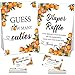 Senfaro 50 Little Cutie Orange Diaper Raffle Tickets and 1 Sign Baby Shower Games Orange Theme Guess How Many Cuties Sign with 50 Cards Baby Shower Candy Guessing Game - Image 3