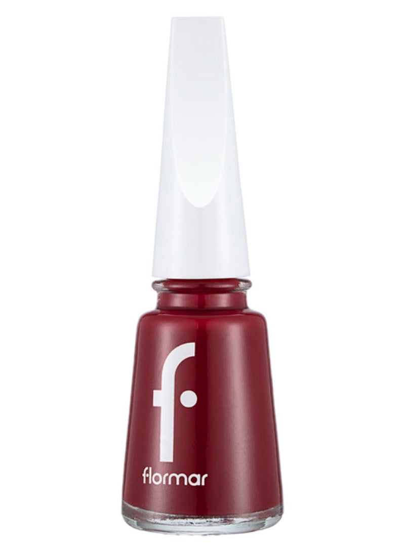 flormar Classic Nail Enamel With New Improved Formula And Thicker Brush - 416 Straight Red 416 Straight Red - Image 1