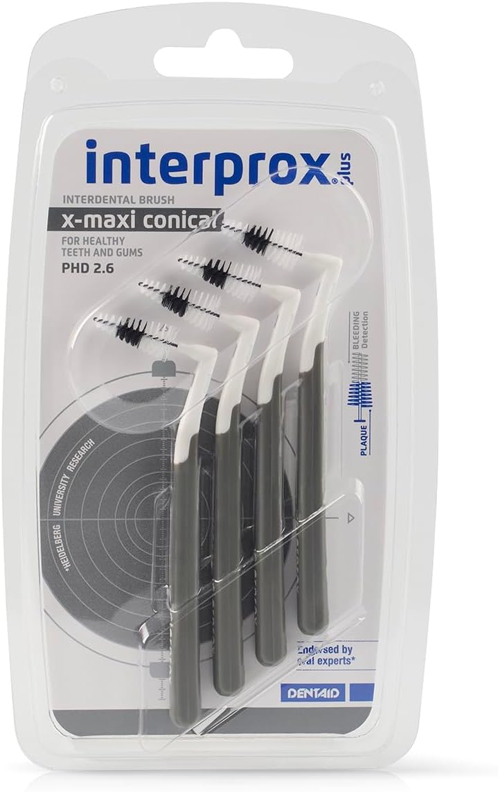 interprox فرش أسنان إنتر بروكس بلس إكس ماكسي رمادي عبوة من 4 - Image 1