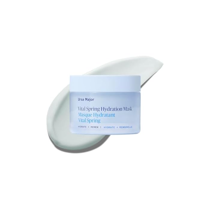Ursa Major Vital Spring Hydration Mask | Deeply Hydrating Natural Mask| Plumps Skin’s Appearance, Boosts Firmness & Smooths Appearance of Fine Lines | Vegan, Cruelty-Free, Non-Toxic | 1.69 ounce