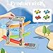 Ranqibo Wooden Car Ramp Toy Set Montessori Ramp Set Includes 4 Mini Cars and Track Educational Gift for Boys and Girls 3 Years Old - Image 4
