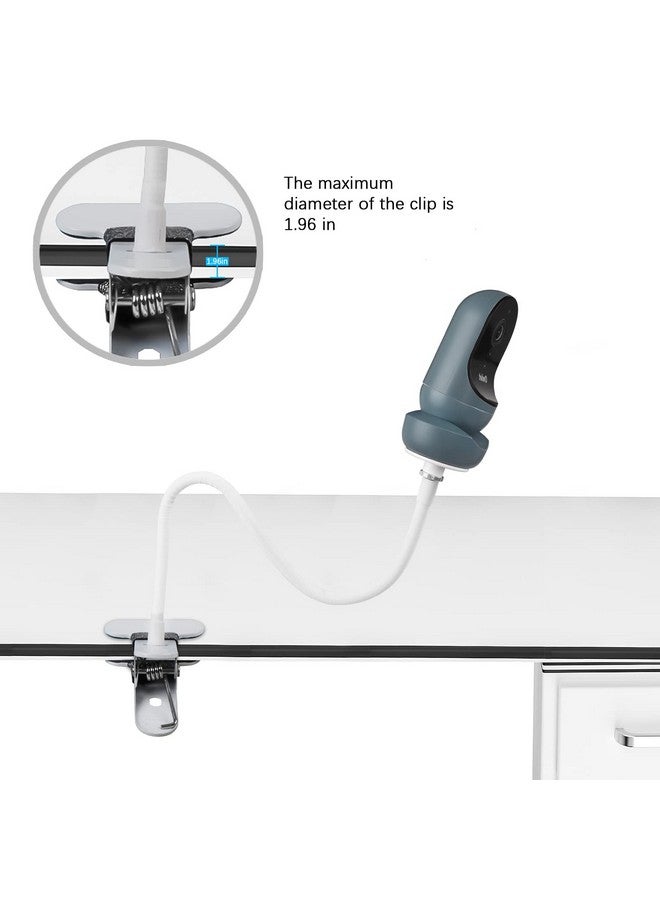 HOLACA Flexible Clip Mount For Owlet Cam 2 And Owlet Cam Baby Monitor Camera Stand With 14 Threaded Hole And Adjustable 360 Degree Mount For Crib Nursery(With Base Connect) - Image 4