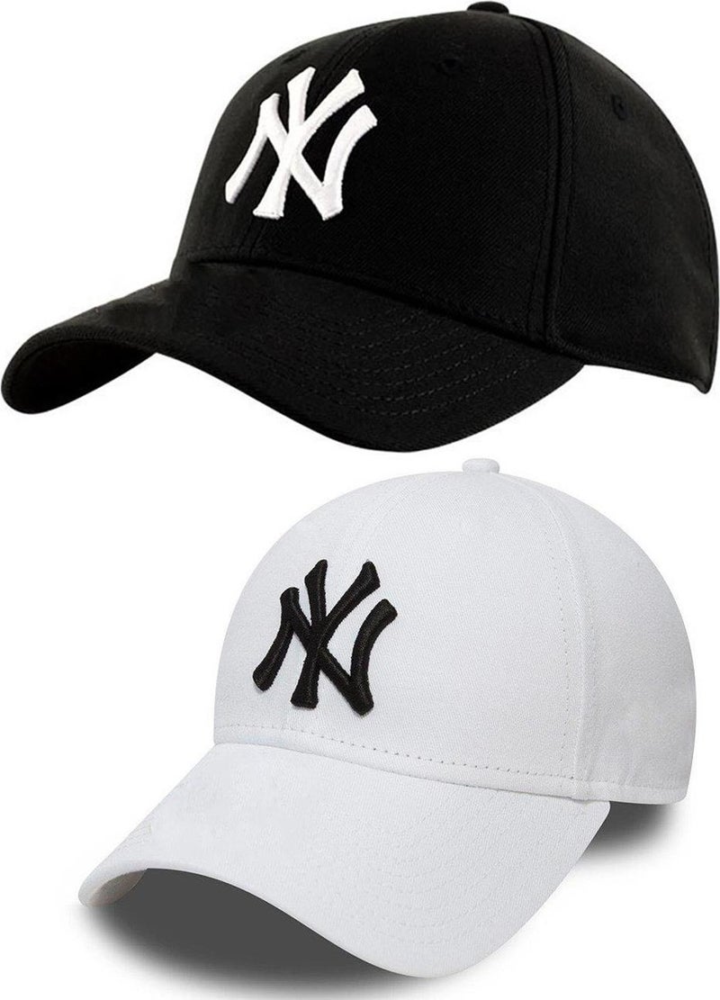 Takı Dükkanı Jewelry Store Waiter Boy 1 Black 1 White Kids Ny Cap Hat 2 Pieces CP215SB  - Image 1
