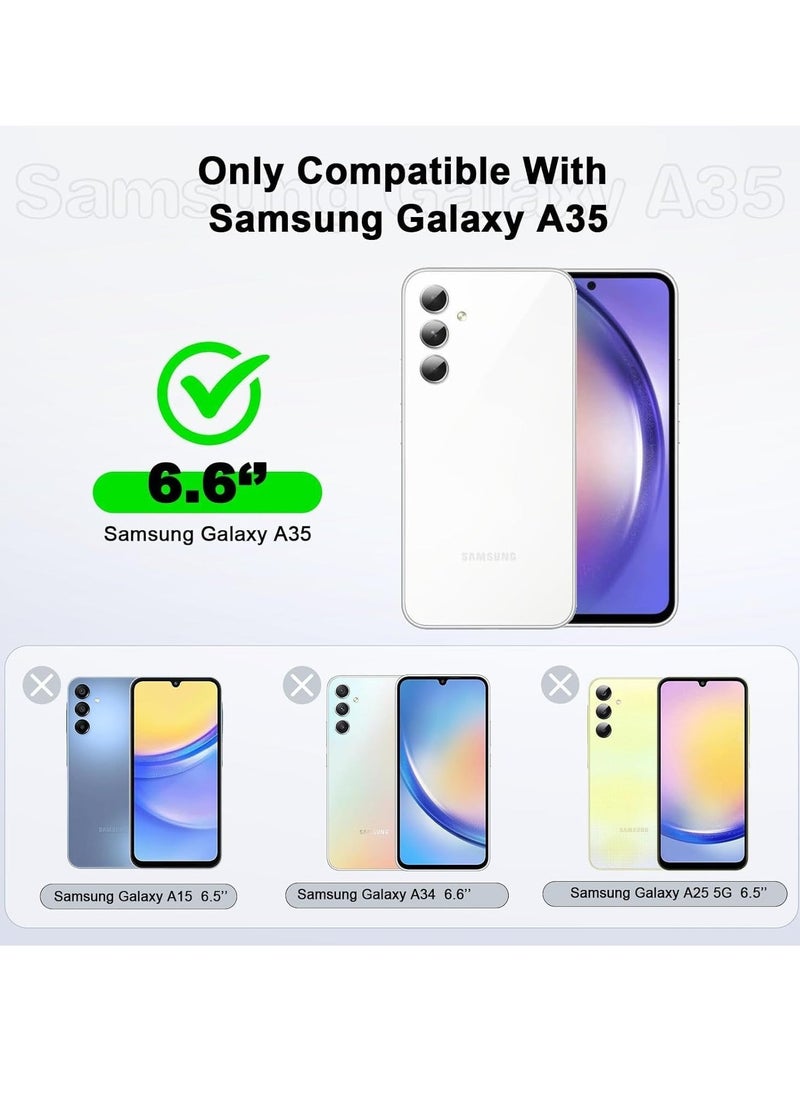 Raxoom Case for Samsung Galaxy A35 5G with 2 PCS Galaxy A35 Tempered Glass, Anti-Yellow Clear Soft TPU with Reinforced Corners Protective Case for Galaxy A35 6.6 inch (Galaxy A35 6.6 inch) - Image 2