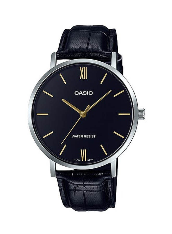 كاسيو ساعة يد من جلد بعقارب MTP-VT01L-1BUDF - Image 1