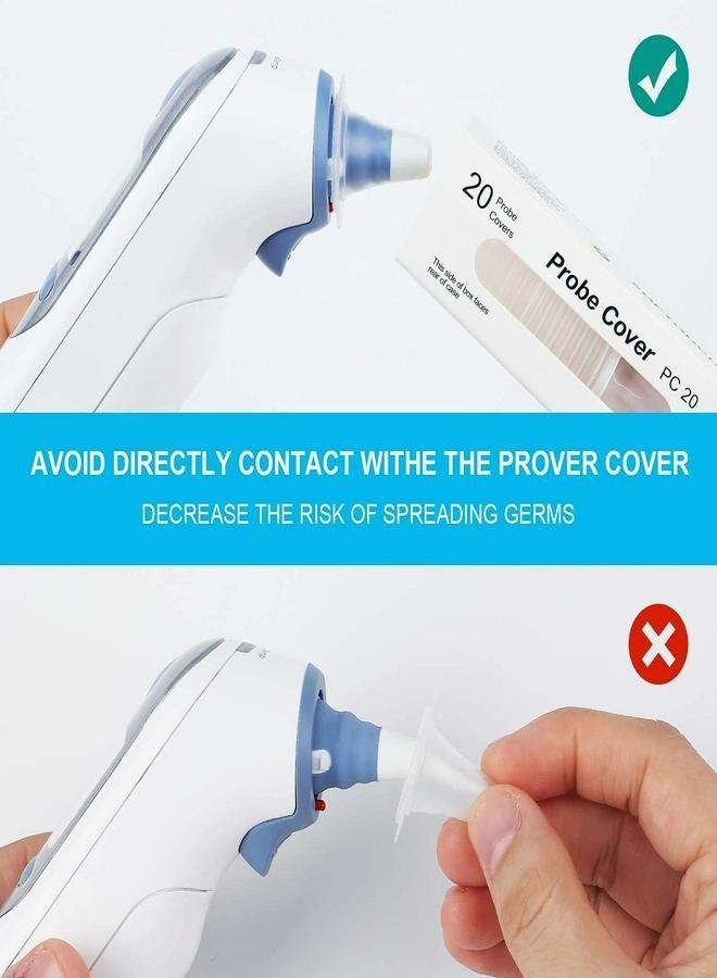SQNCHN 100 Premium Ear Thermometer Probe Covers – High-Quality Replacement Lens Caps and Filters for All Braun ThermoScan Models – Bulk Pack  - Image 3