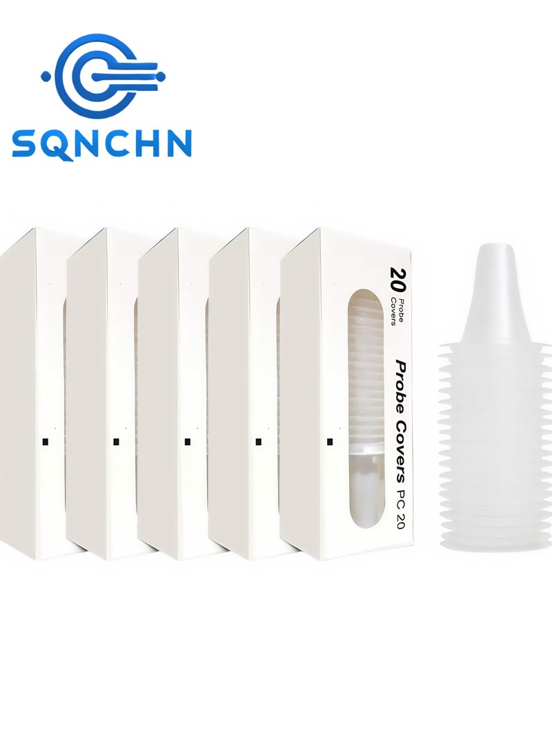 SQNCHN 100 Premium Ear Thermometer Probe Covers – High-Quality Replacement Lens Caps and Filters for All Braun ThermoScan Models – Bulk Pack  - Image 2
