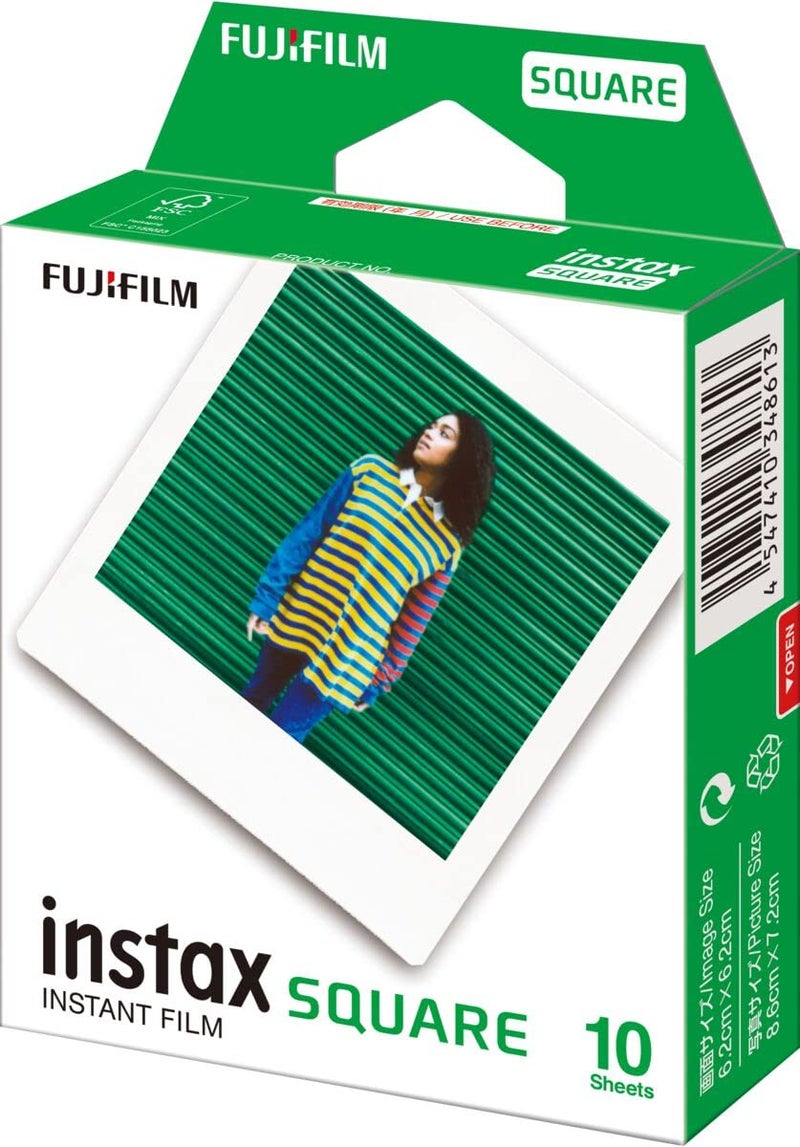Instax Fujifilm Instax Square 10 Exposures Instant Film (White) - Image 2