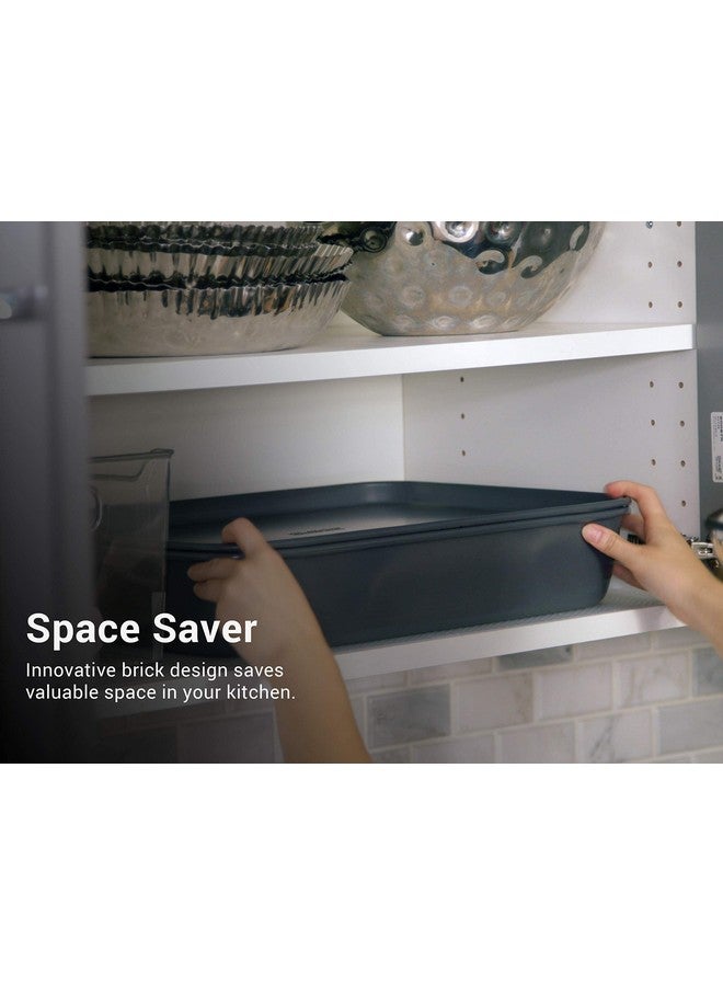 إلبي مجموعة Elbee Home من 8 قوالب خبز متينة غير لاصقة من الفولاذ الكربوني لسهولة التخزين - Image 5