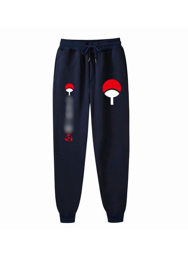 KUYING Anime Naruto Fashion Fleece Loose Legged Sports Pants - Image 1