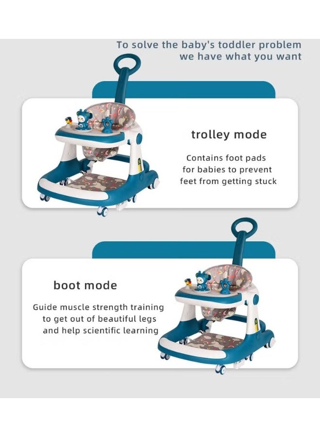 HOOKOR 3 in 1 Baby Walker with Parent Push Handle, Adjustable Height Multifunction and Big Comfortable Seat Cushion for Infants Children - Image 2