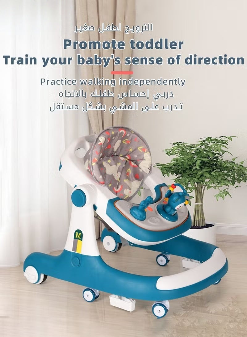 HOOKOR 3 in 1 Baby Walker with Parent Push Handle, Adjustable Height Multifunction and Big Comfortable Seat Cushion for Infants Children - Image 4
