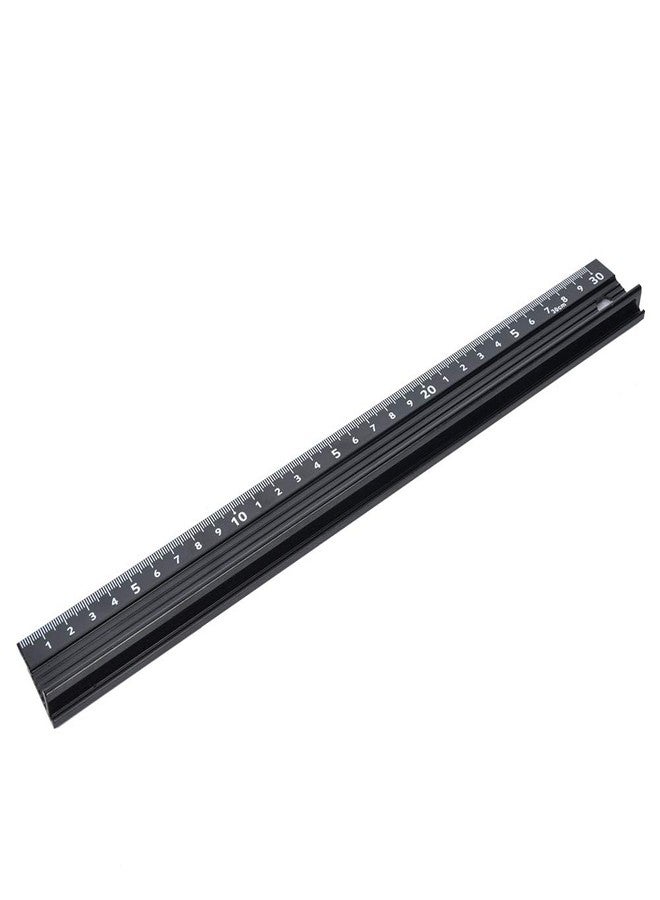 LiebeWH L Shaped Cutting Ruler for Leather and Metal Craft Aluminum Alloy Safety Ruler Precision Measuring Drafting Tool(L Type 30cm) - Image 1