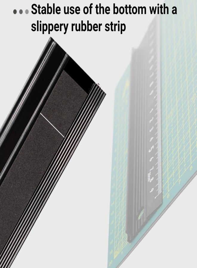 LiebeWH L Shaped Cutting Ruler for Leather and Metal Craft Aluminum Alloy Safety Ruler Precision Measuring Drafting Tool(L Type 30cm) - Image 5