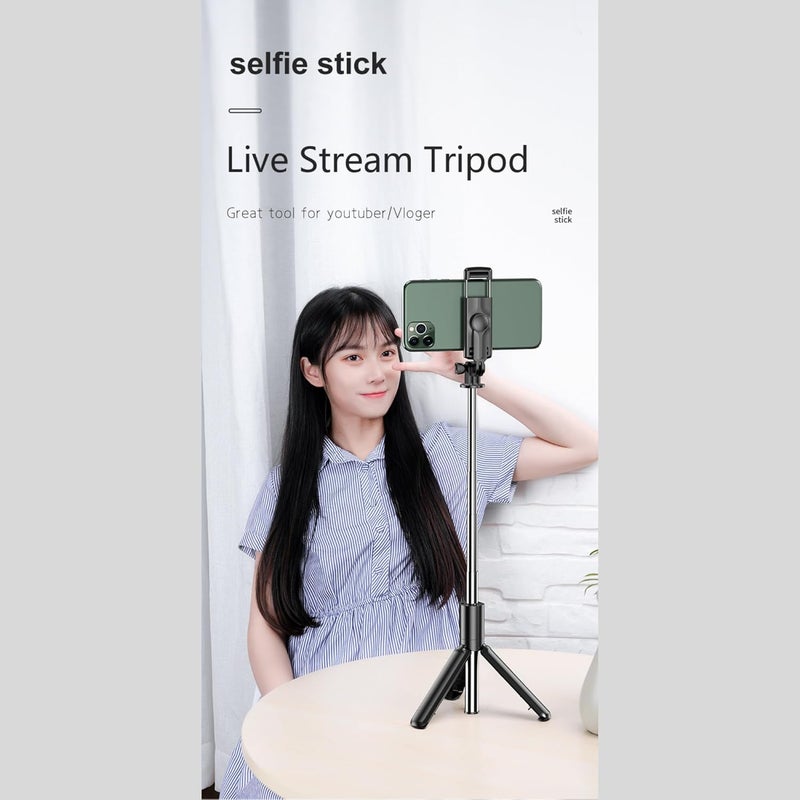 CELLMASTER Selfie Stick for Mobile Phone with Tripod Stand and Bluetooth Remote - Image 3