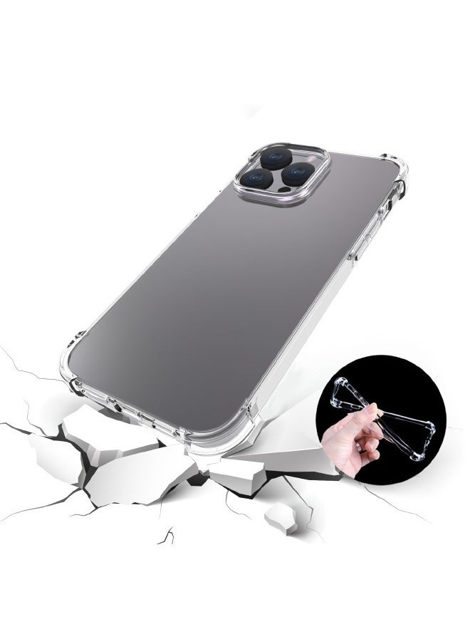 IDEWEI iPhone 15 Pro Max Case, Crystal Clear iPhone 15 Pro Max Case with Four Corner Anti-Fall Airbags, Slim Flexible TPU Airbag Bumper Shock Absorption Case Cover Fit for Apple iphone 15 Pro Max (Clear)  - Image 5