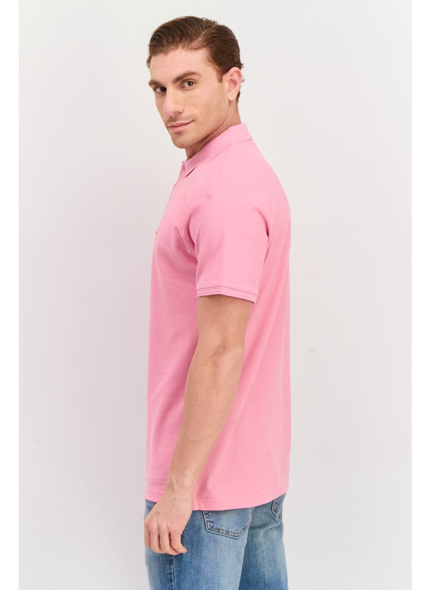 Men Regular Fit Brand Logo Short Sleeves Polo, Pink - pzsku/Z29C0B9F0E6228688D957Z/45/_/1737642530/9fd66a8a-324d-49ec-ae09-396f048c82a6