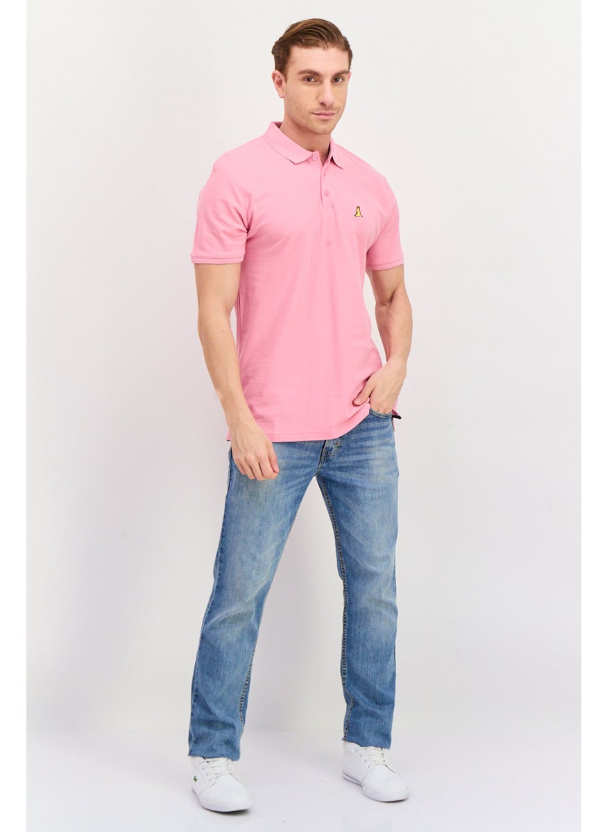 Men Regular Fit Brand Logo Short Sleeves Polo, Pink - pzsku/Z29C0B9F0E6228688D957Z/45/_/1737642531/fb7dbb7c-80ac-4869-8a53-d566cb048428