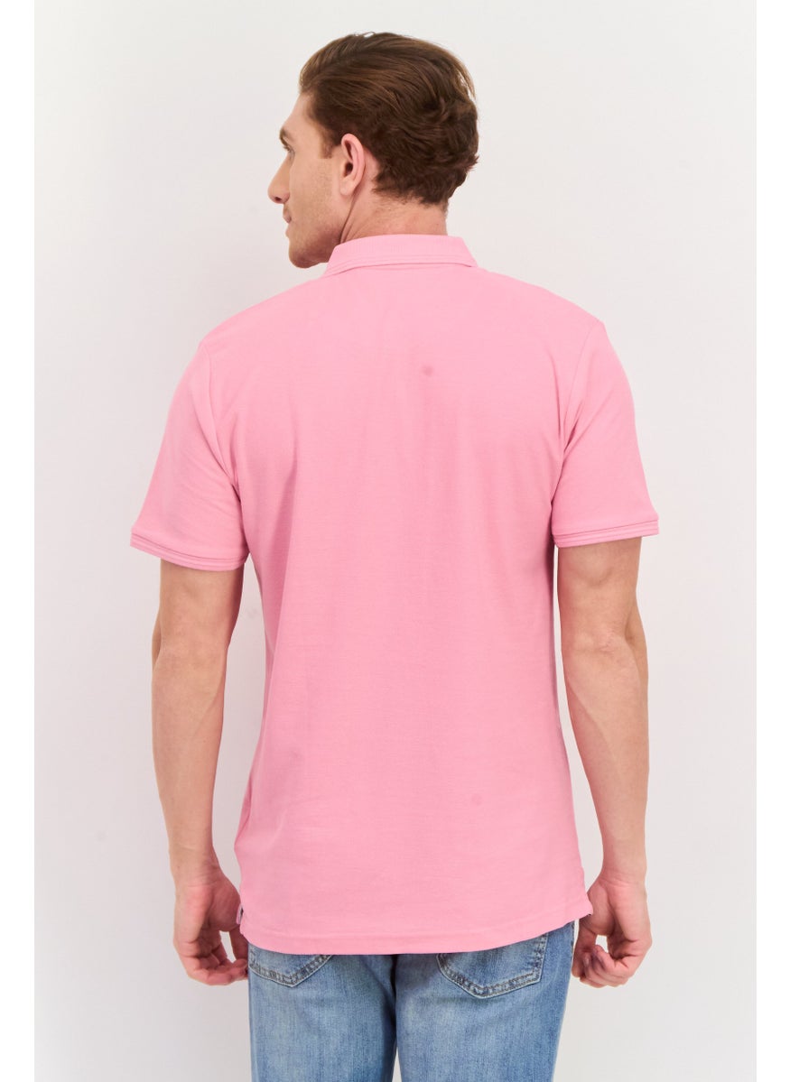 Men Regular Fit Brand Logo Short Sleeves Polo, Pink - pzsku/Z29C0B9F0E6228688D957Z/45/_/1737642533/b56b9eac-4e01-4788-90ee-9b815ddad755