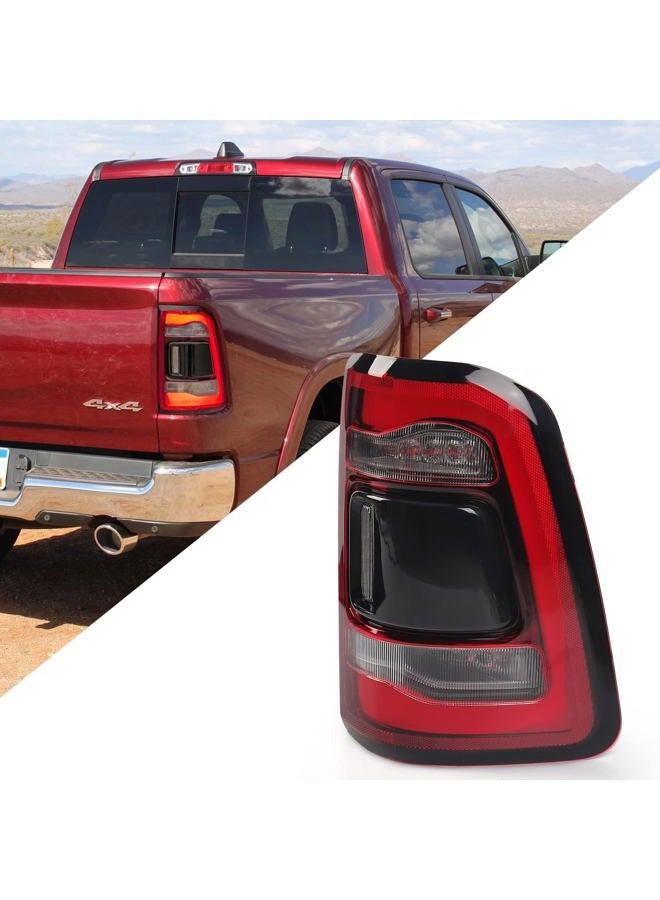 FIONE : For Dodge Ram 1500 Tail Light Assembly Without Blind Spot 2019-2022 LED Type & Red Lens Chrome Interior Right Passenger Side Rear Light 55112992AC 55112992AD 55112992AB CH2801216 - Image 1