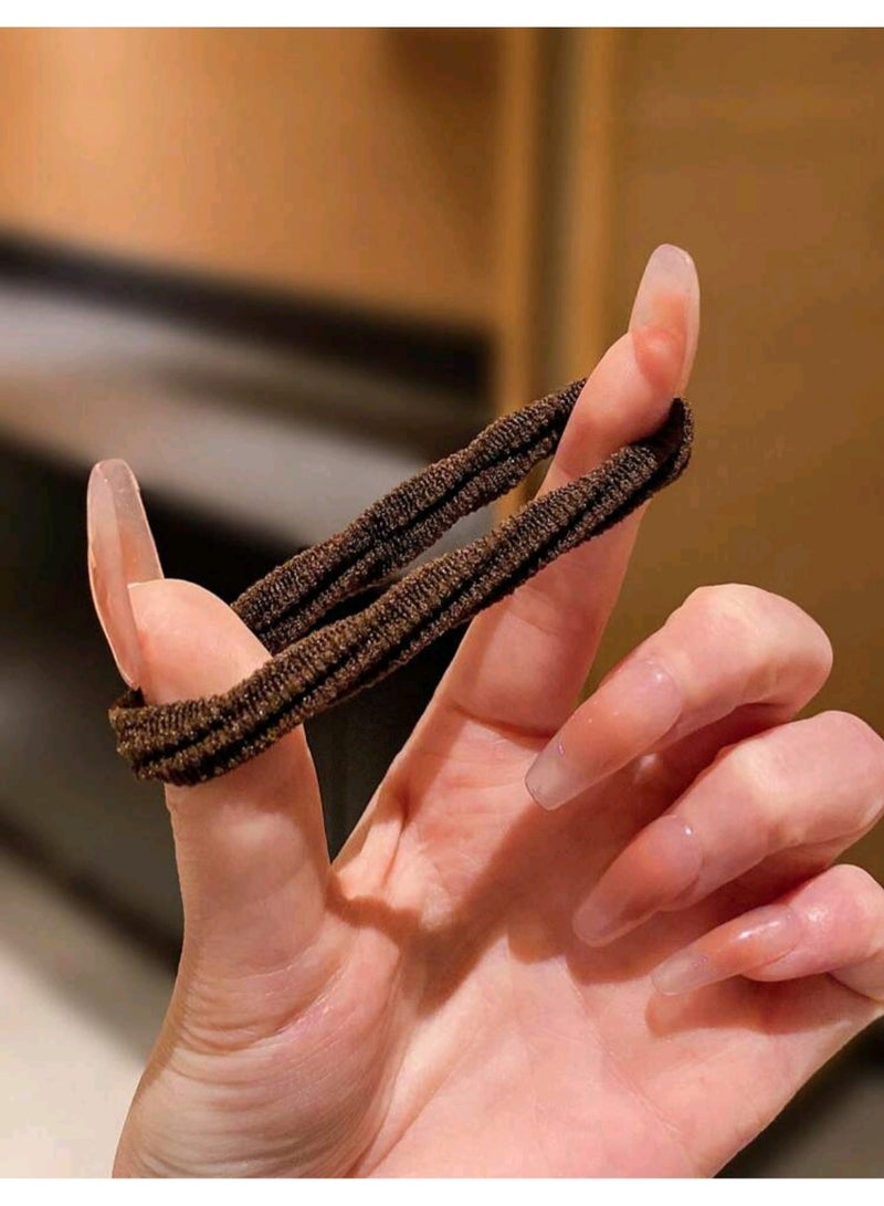 إسكدنيا ربطات شعر عدد 50 قطعة ، ربطات شعر قابلة للتمدد و متعددة الألوان،  ربطة شعر عدد 50 قطعة ، ربطات لف الشعر ،  ربط تسريح الشعر ، ربطات ملونة للشعر ، ربطات مطاطية للشعر متعددة الألوان ، مطاط الشعر المرن - Image 2