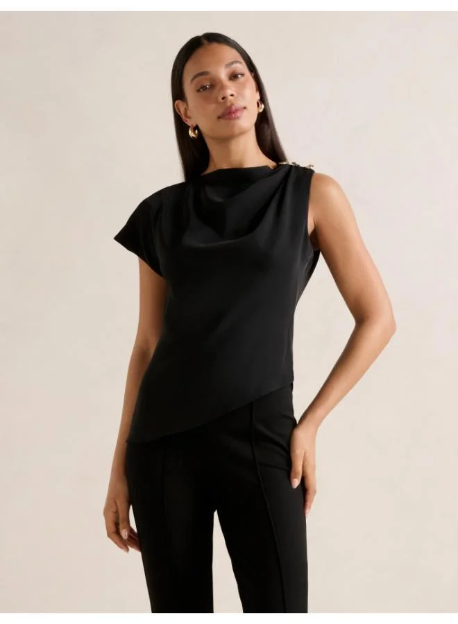 Forever New Aubery Asymmetric Draped Top