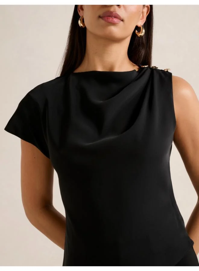 Forever New  Aubery Asymmetric Draped Top for Women | Best Price UAE