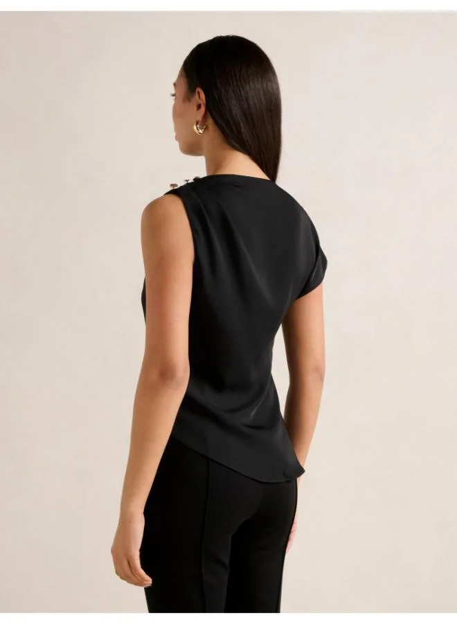Forever New Aubery Asymmetric Draped Top
