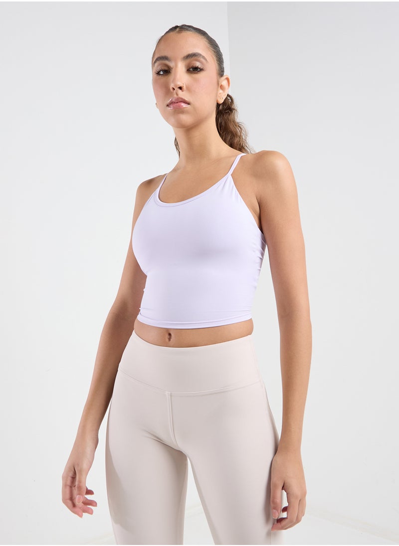 FRWD - Strappy Back Cutout Detail Sports Bra - Image 1