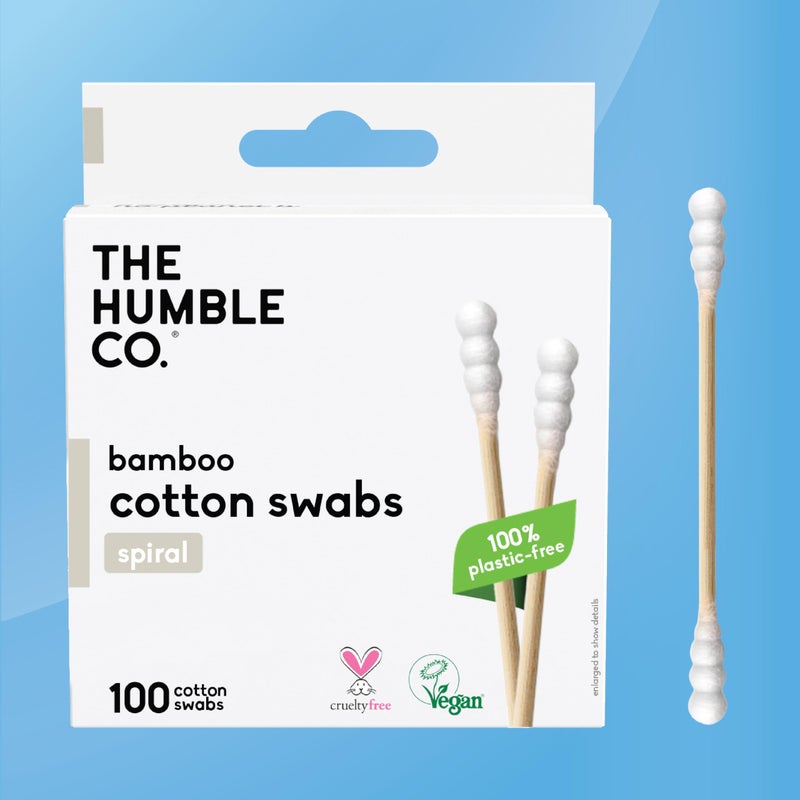 The Humble Co. The Humble Co Bamboo Cotton Swabs with Spiral Design, 600 Count - Cotton Buds for Ears, Makeup, Baby Care & Cleaning - Personal Hygiene Essentials & Toiletries - Daily Products for Travel & Home - Image 2
