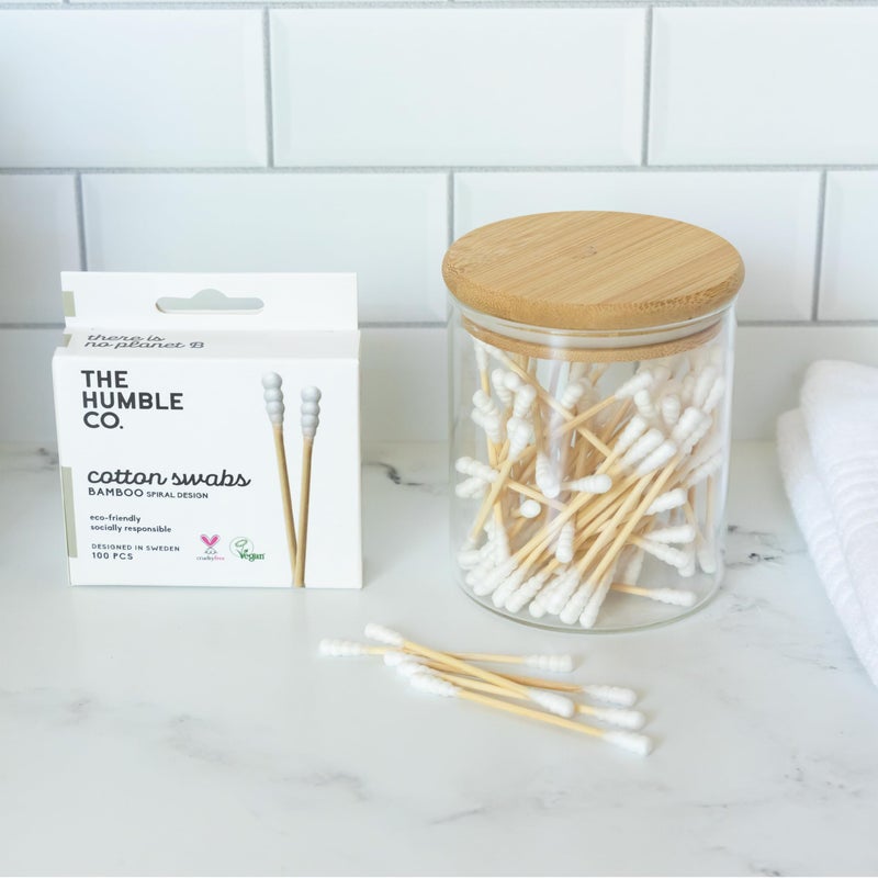 The Humble Co. The Humble Co Bamboo Cotton Swabs with Spiral Design, 600 Count - Cotton Buds for Ears, Makeup, Baby Care & Cleaning - Personal Hygiene Essentials & Toiletries - Daily Products for Travel & Home - Image 4