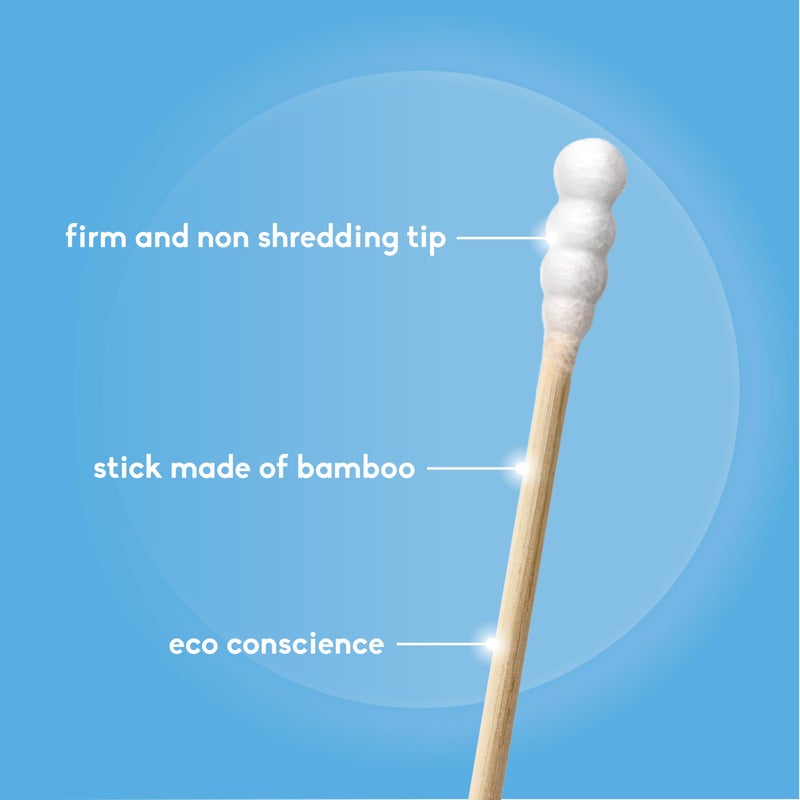 The Humble Co. The Humble Co Bamboo Cotton Swabs with Spiral Design, 600 Count - Cotton Buds for Ears, Makeup, Baby Care & Cleaning - Personal Hygiene Essentials & Toiletries - Daily Products for Travel & Home - Image 3