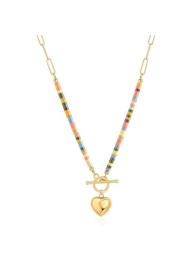 18K Gold Moon Star Lion Evil Eye Love Heart Cross Pendant Necklace Medallion Paperclip Chian Choker Layering Jewery for Women - Image 1