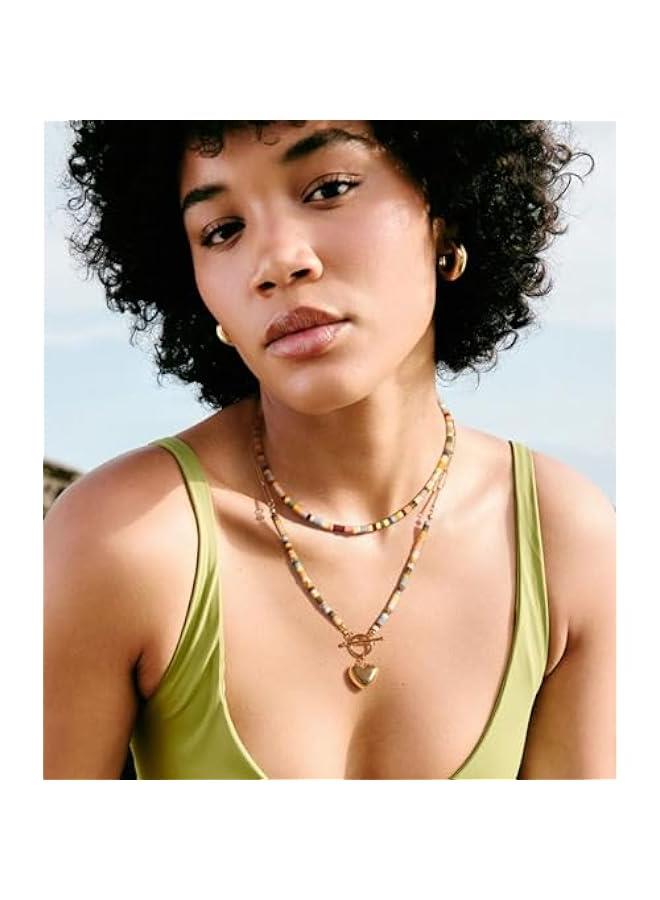 18K Gold Moon Star Lion Evil Eye Love Heart Cross Pendant Necklace Medallion Paperclip Chian Choker Layering Jewery for Women - Image 3