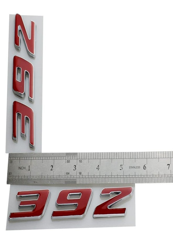 dgea Alitaver 2X 392 Emblem Badge Decal 3D Logo Nameplate 3D Raised Strong Adhesive Fit for 392 Matte Black (Chrome Red) - Image 5