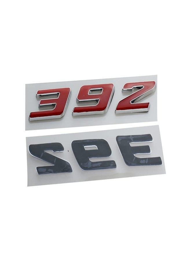 dgea Alitaver 2X 392 Emblem Badge Decal 3D Logo Nameplate 3D Raised Strong Adhesive Fit for 392 Matte Black (Chrome Red) - Image 4