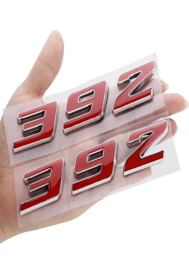 dgea Alitaver 2X 392 Emblem Badge Decal 3D Logo Nameplate 3D Raised Strong Adhesive Fit for 392 Matte Black (Chrome Red) - Image 2