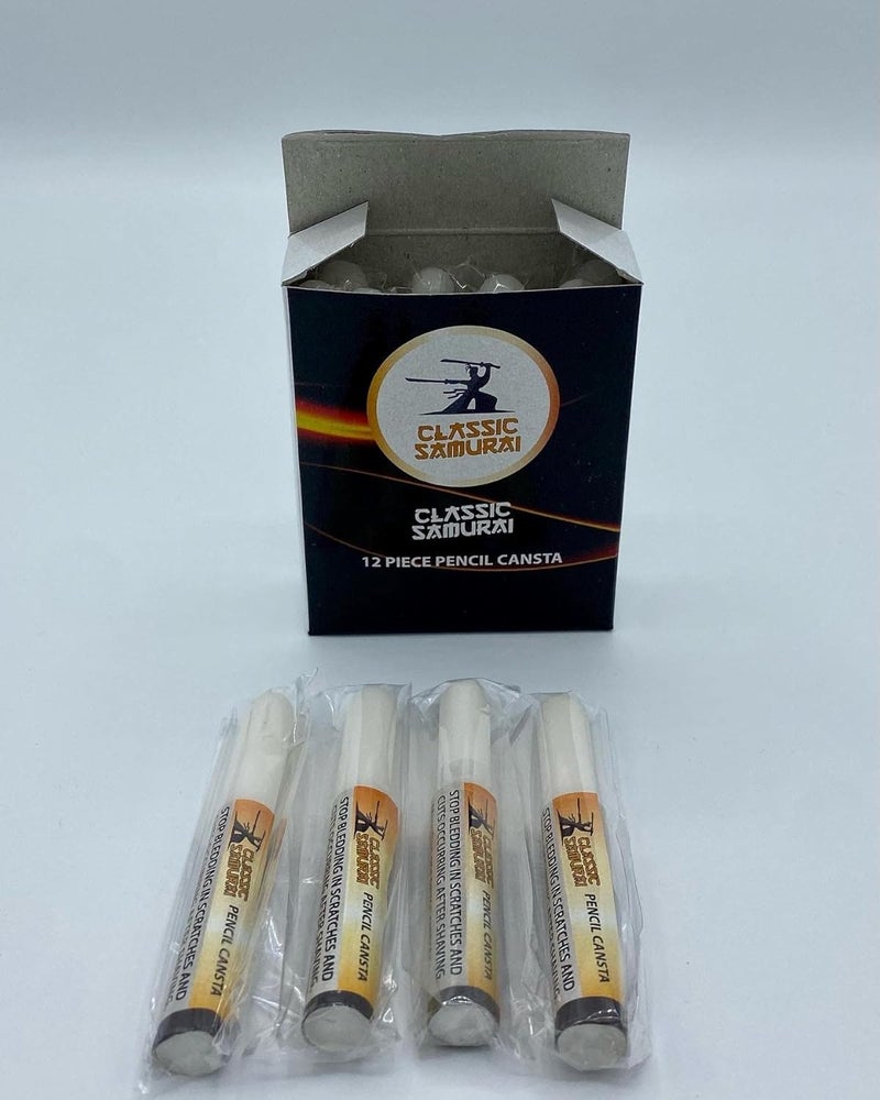 Classic Samurai Styptic Pen Type Traditional Shaving Cut Alum Block 12Pack