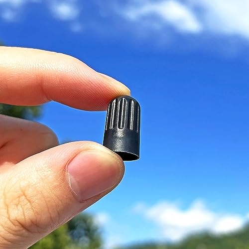 TPMSCENTER Black TPMS Plastic Tire Valve Stem Caps with Rubber Seal Universal Long Air Valve Stem Caps for TPMS20008 Rubber Valve, Airtight Seal, ­All-Weather, Air Protection, ­Light-Weight (8 Pack) - Image 2