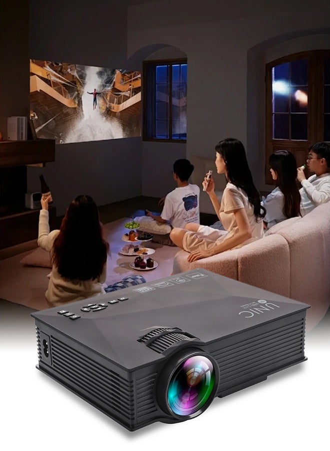 Portable Projector,Android Smart Phone Film Smart Video Projector, Home Theater Full HD for Indoor Outdoor Home Compatible with TV Stick/HDMI/USB/SD/VGA - Image 1