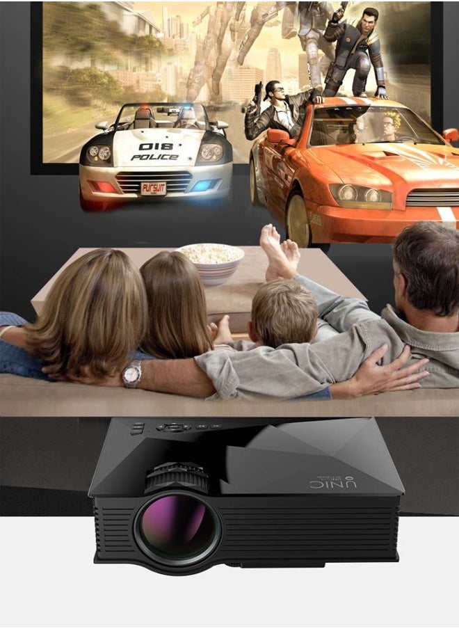 Generic - WVGA LED 1200 Wireless Projector Multi-Media Wifi Led Office Supermarket Android Smart Phone Film Smart Video Projector - Image 1