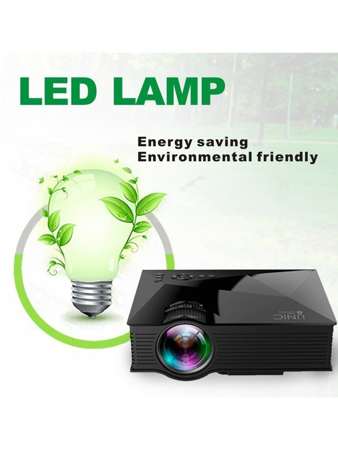 Generic - WVGA LED 1200 Wireless Projector Multi-Media Wifi Led Office Supermarket Android Smart Phone Film Smart Video Projector - Image 1