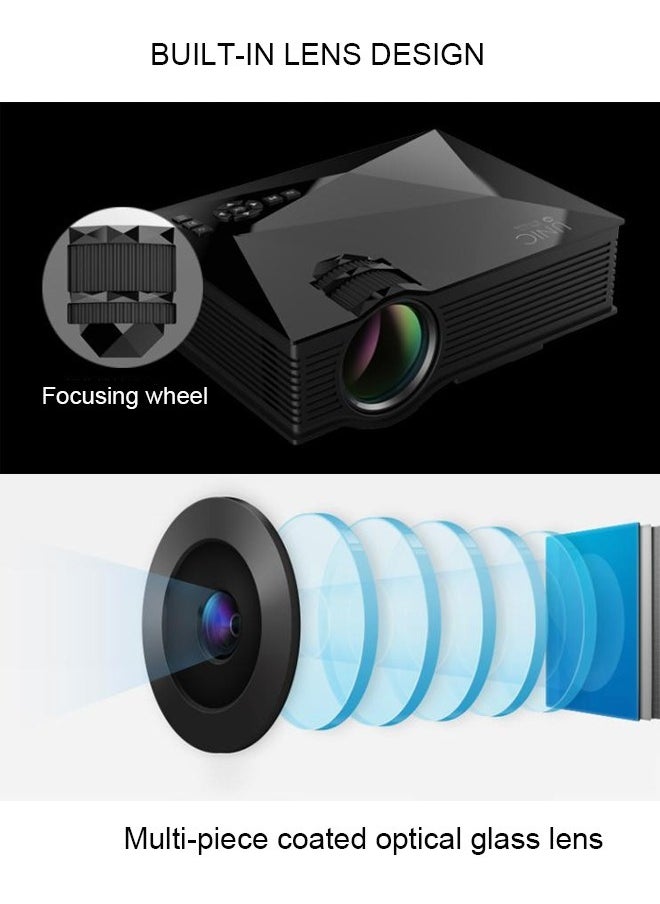 Generic - WVGA LED 1200 Wireless Projector Multi-Media Wifi Led Office Supermarket Android Smart Phone Film Smart Video Projector - Image 1
