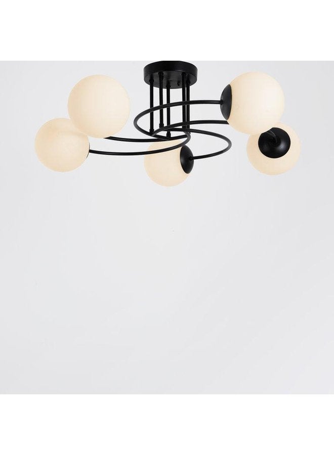 واي لايتس نجفة باذرع بيضاء مودرن _ الابعاد: (ارتفاع)27(عرض)(عمق)اللون : اسود