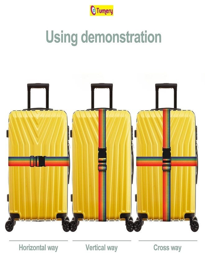Tumery Suitcase Belts, Adjustable Luggage Straps, Bright Colors Travel Packing Straps with Quick Release Buckle (Set of 1) - Image 3