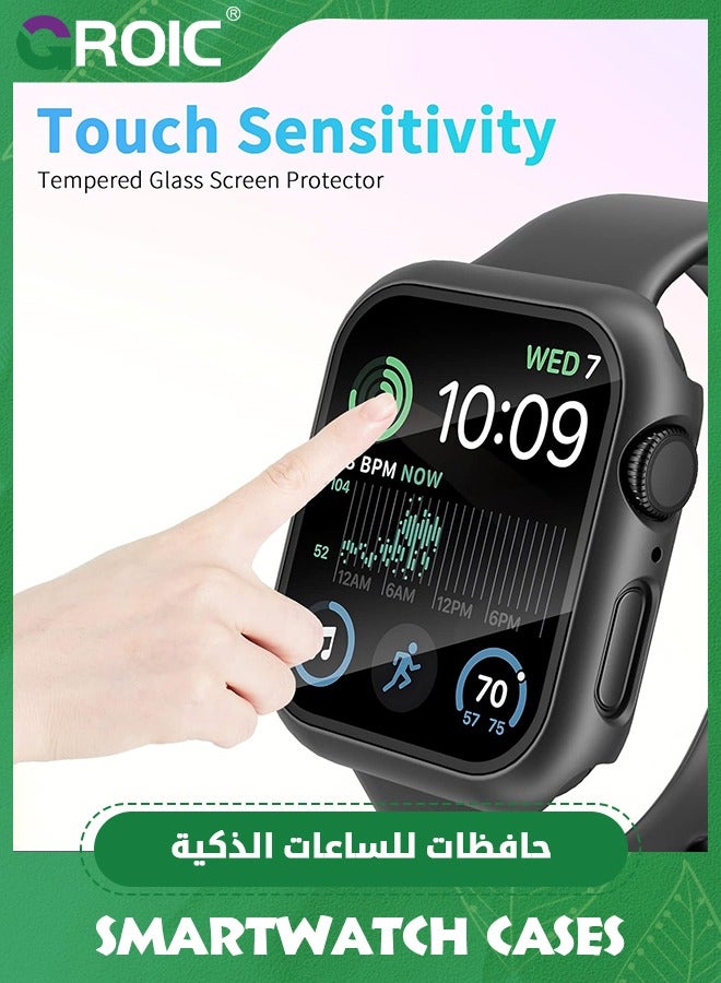 GROIC Black 42mm Anti-Scratch Tempered Glass Screen Protector Case Hard PC Protective Bumper Guard Overall Waterproof Face Cover Compatible with Apple Watch Series 3/2/1  - Image 4