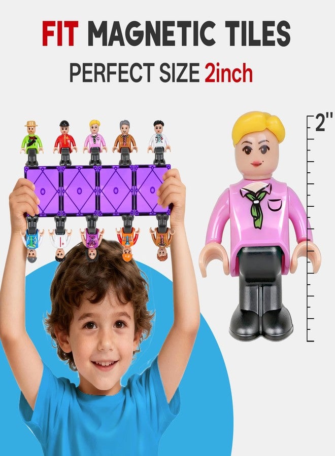 Landtaix Magnetic People Figures for Kids, 15PCS Community Helpers Toys - Image 2