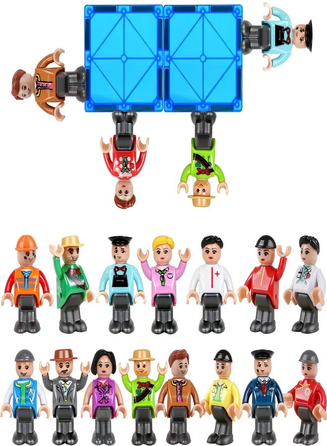 Landtaix Magnetic People Figures for Kids, 15PCS Community Helpers Toys - Image 1